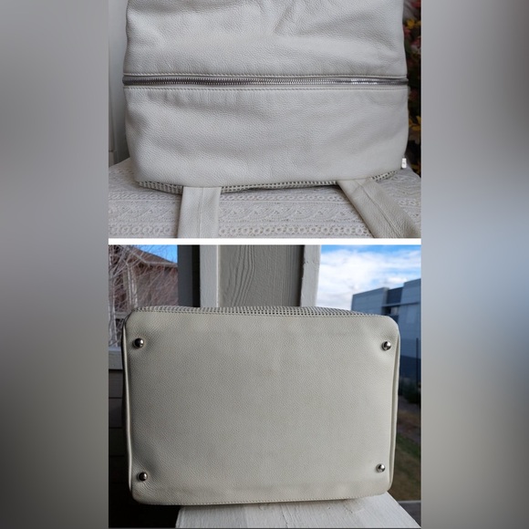 CHANEL White Caviar Leather Perforated CC Bowler Bag - Picture 7 of 10